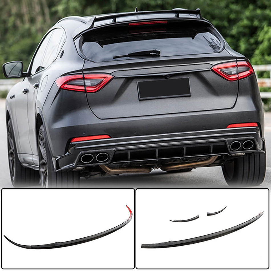 For Maserati Levante M161 Carbon Fiber Rear Middle Spoiler Window Wing Lip