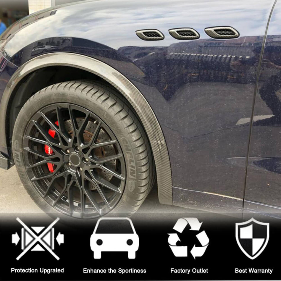 For Maserati Levante Carbon Fiber Side Air Vent Scoops Trims Decor Accessories