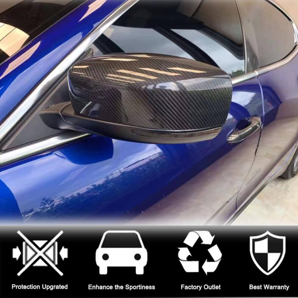 Real Carbon Fiber Side Mirror Cover ADD For 2017-20 Maserati Ghibli  Quattroporte