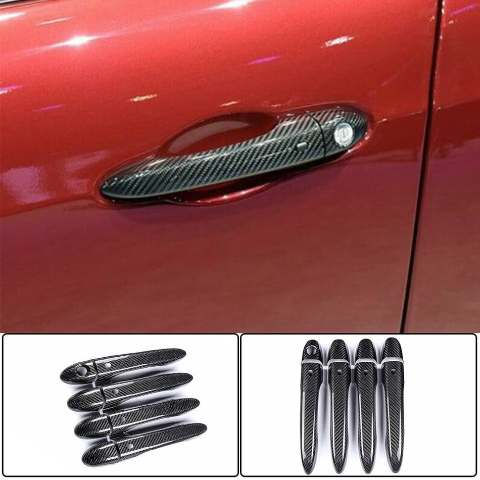 For Maserati Levante Dry Carbon Fiber Door Handle Cover Trim