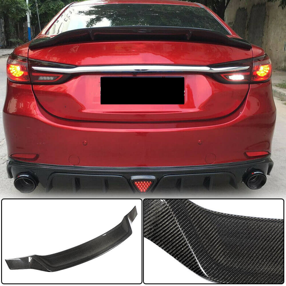 FINDAUTO Carbon Fiber Car Spoiler Wing Body Kits Fits for 2019