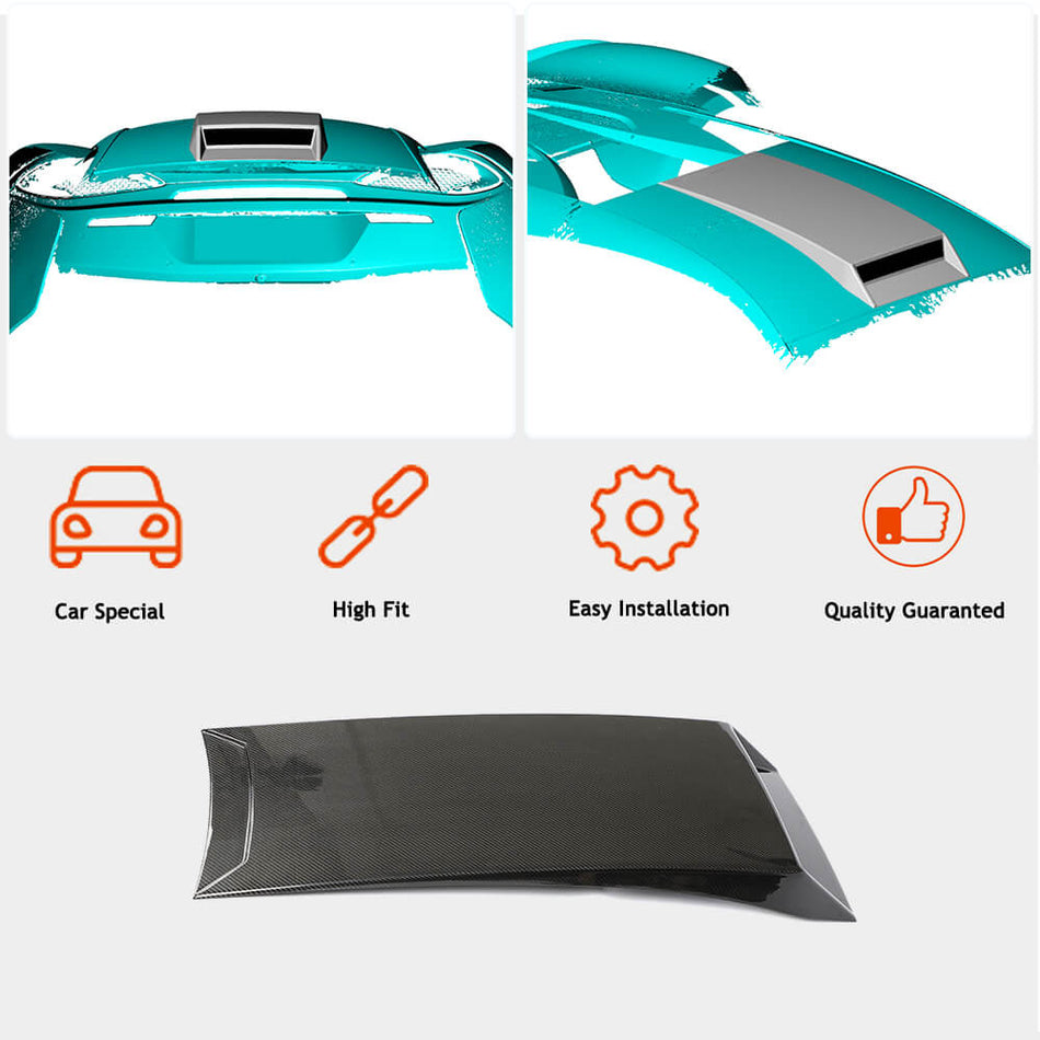 For McLaren 540C 570S 570GT Coupe Dry Carbon Fiber Rear Boot Roof Scoop Air Vent Tunnel Cover Cap