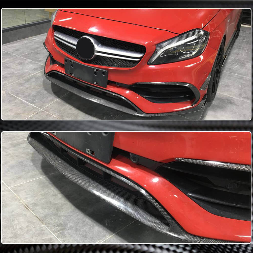 Mercedes Benz Benz W176 A200 A250 A45 Carbon fiber Front Lip Spoiler