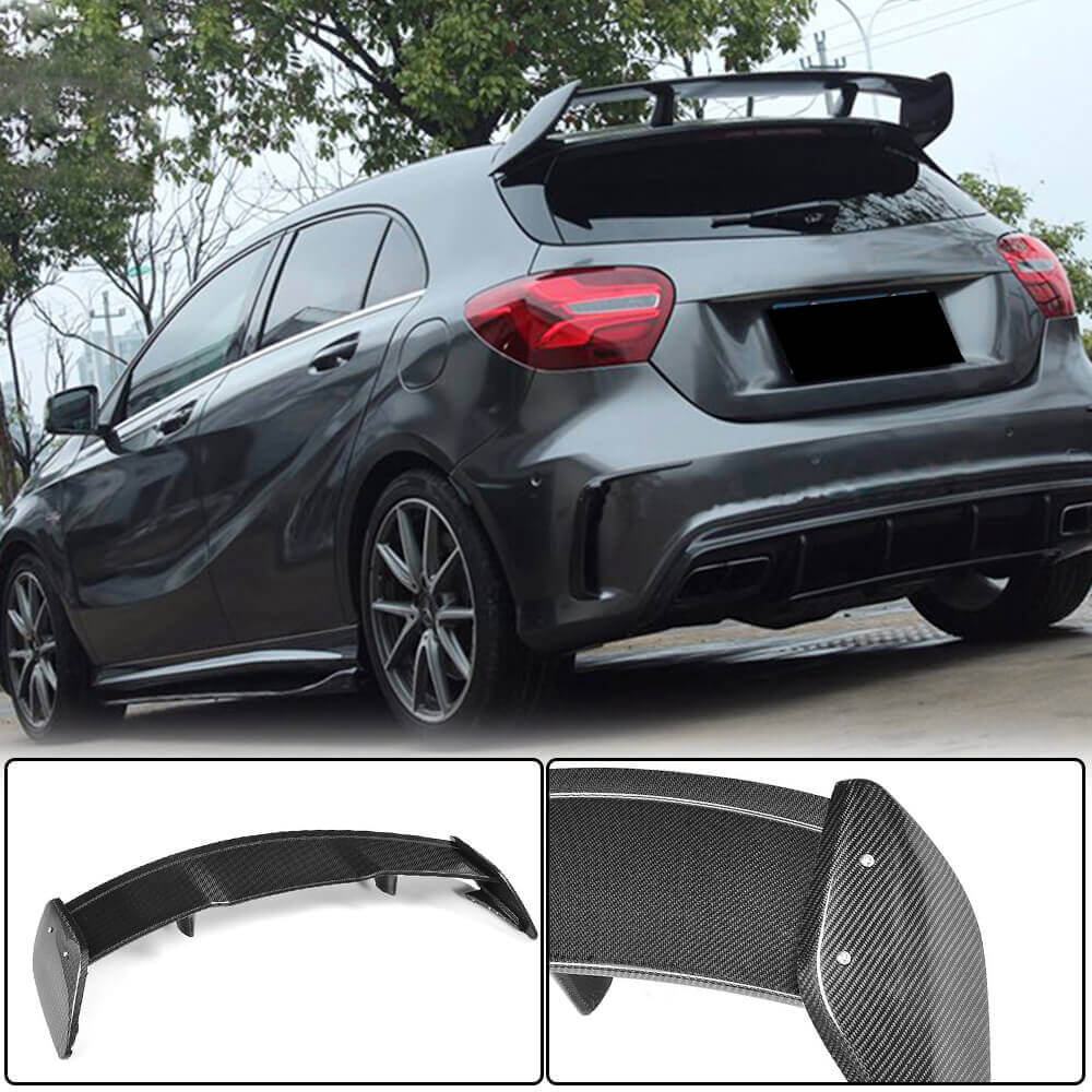 Mercedes Benz W176 A45 Carbon fiber Roof Spoiler Rear Window Wing Lip ...