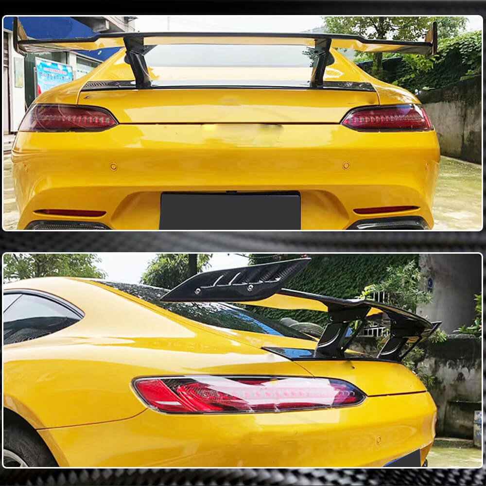 Benz Rear Boxy Mercedes Benz C190 AMG GT GTS Carbon Fiber Rear Trunk Spoiler | R Style