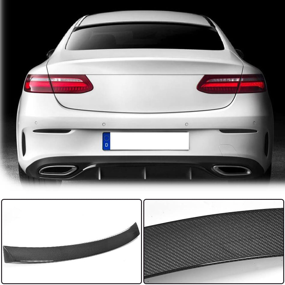 For Mercedes Benz E Class W238 C238 Coupe 17-21 Carbon Fiber Rear Roof Spoiler Window Wing Lip