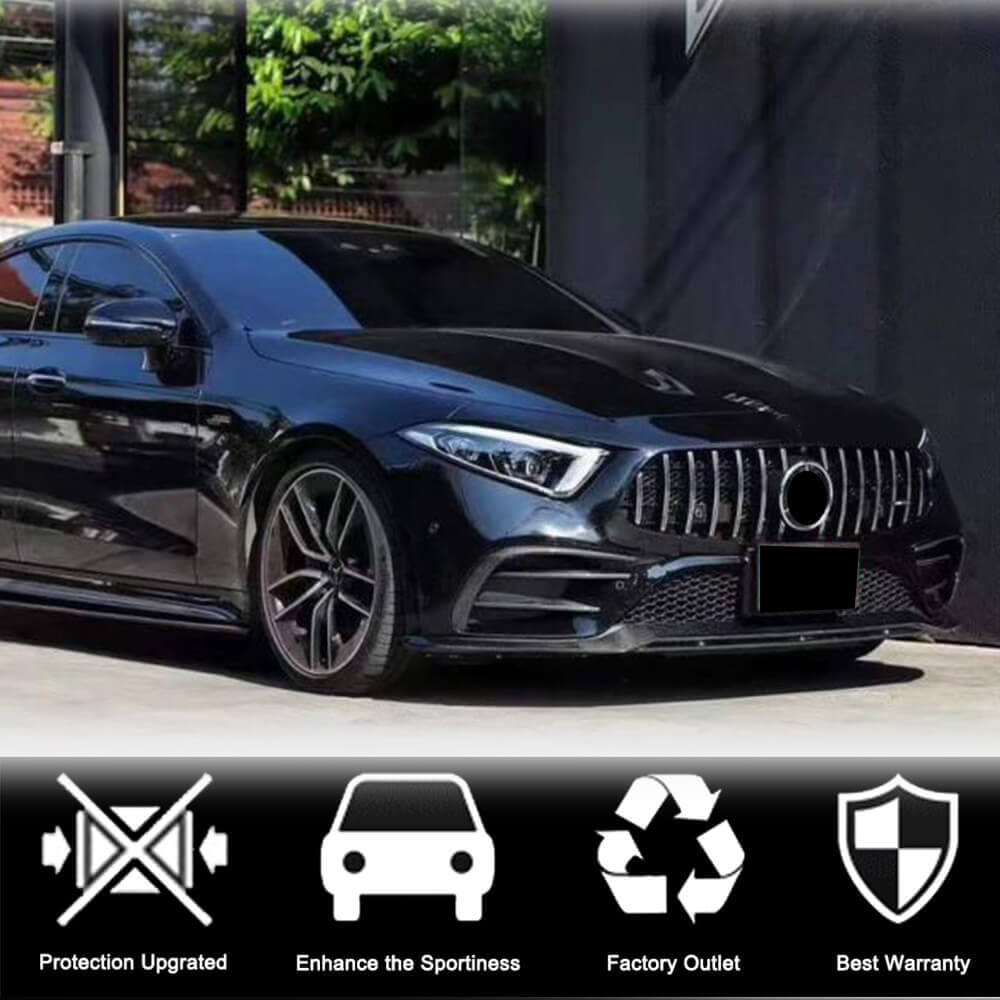 For Mercedes Benz CLS Class C257 CLS350 CLS400 CLS450 CLS500 CLS550 2018-2021 Front Bumper Spoiler Lip Lower Splitter Protector - 34 For Mercedes Benz CLS Class C257 CLS350 CLS400 CLS450 CLS500 CLS550 2018-2021 Front Bumper Spoiler Lip Lower Splitter Protector - 34