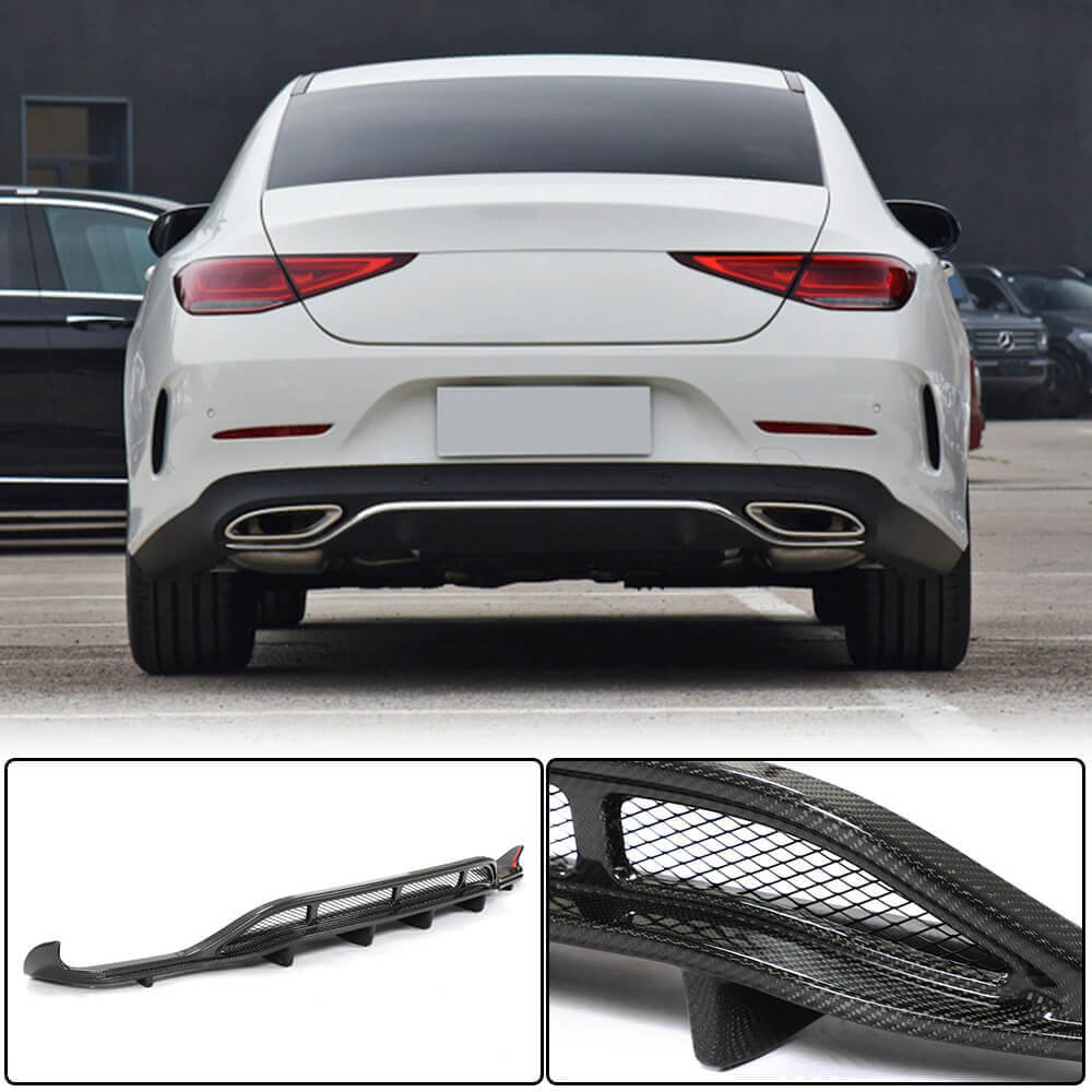 Mercedes Benz CLS Class C257 CLS550 Carbon Fiber Rear Diffuser Lip