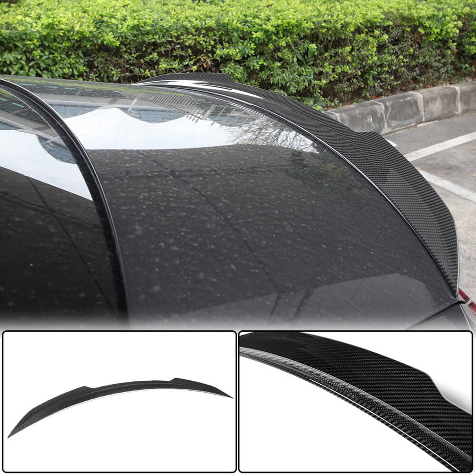 For Mercedes Benz CLS Class C257 2018-2022 Dry Carbon Fiber Rear Trunk Spoiler Boot Wing Lip | CLS300 CLS350 CLS450 CLS53 AMG