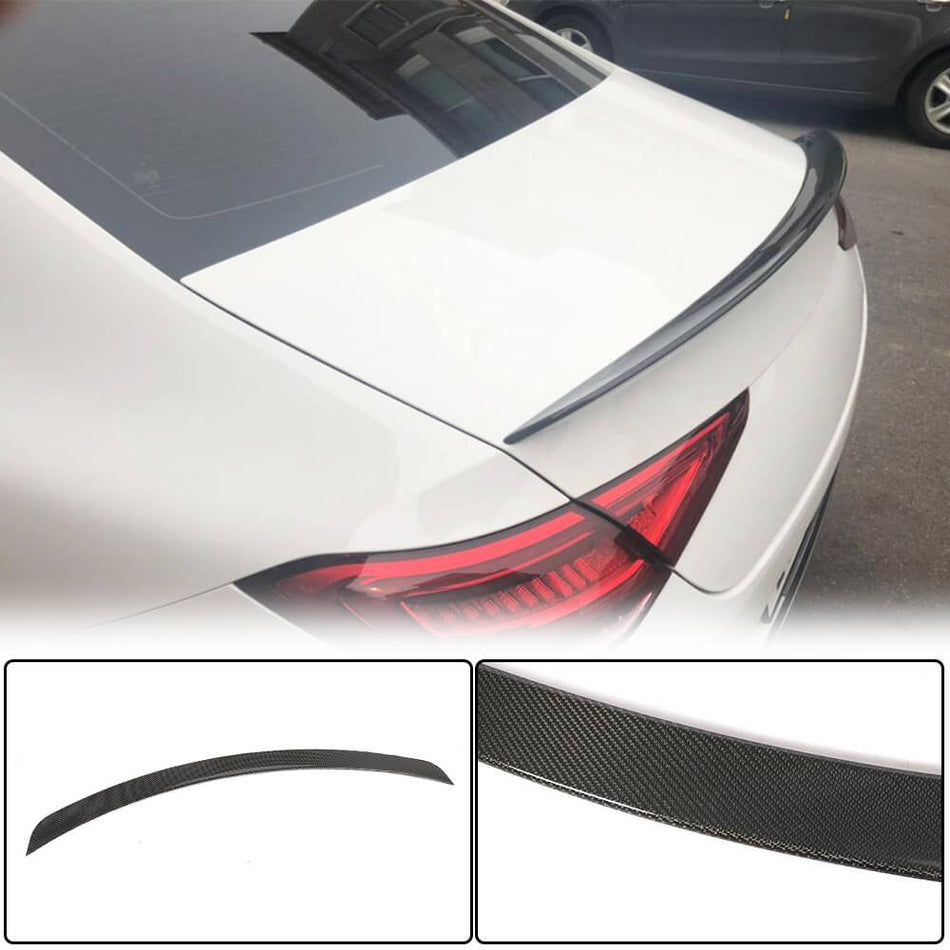 For Mercedes Benz CLS Class C257 CLS53 AMG Sedan Carbon Fiber Rear Trunk Spoiler Wing Lip Car Spoiler