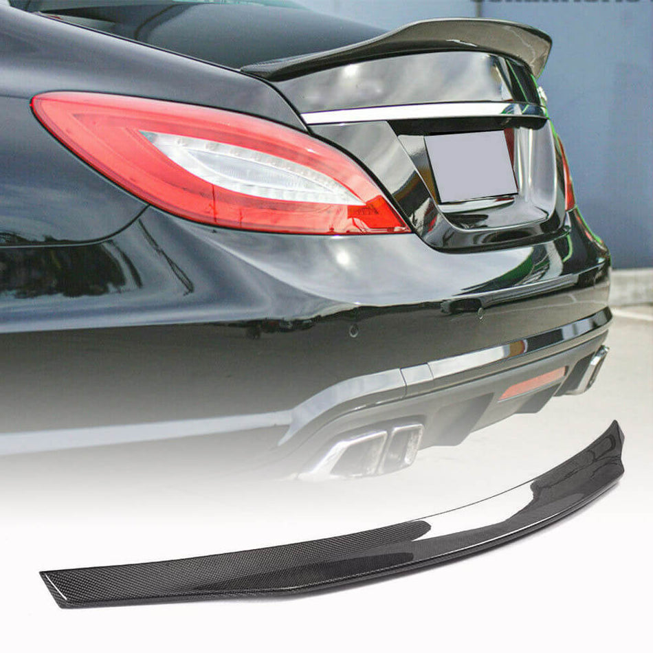 For Mercedes Benz CLS Class (W218) C218 Carbon Fiber Rear Trunk Spoiler Boot Wing Lip | CLS350 CLS400 CLS500 CLS550 CLS63 AMG S