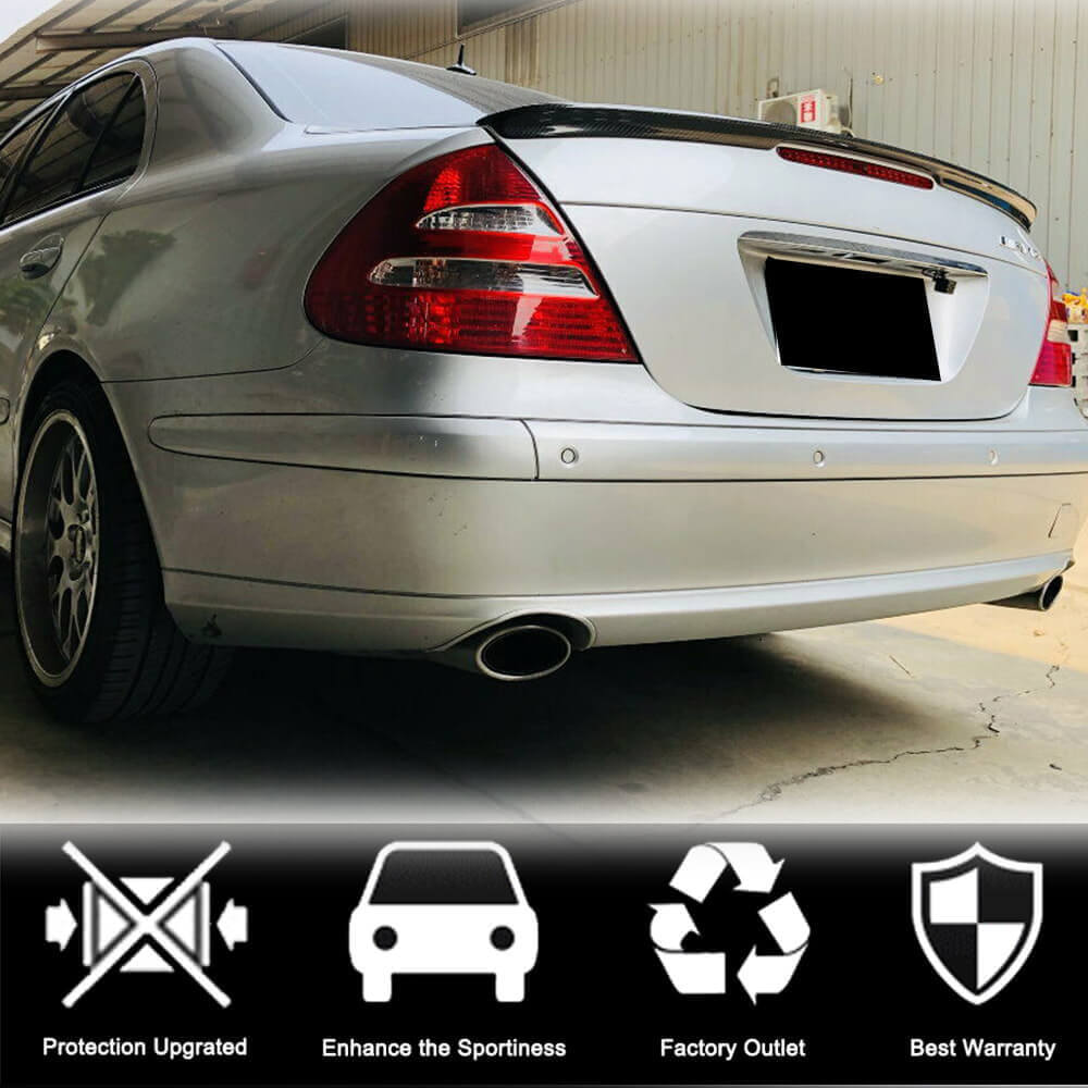 W211 Toe Rear Mercedes Benz W211 Carbon Fiber Trunk Boot Spoiler | Rear, Wing & Lip