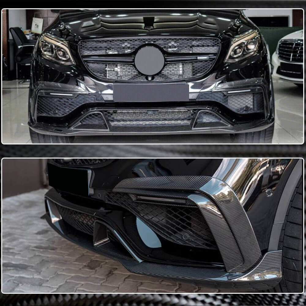 Mercedes Benz C292 GLE63 AMG Carbon Fiber Front Bumper Lip Spoiler ...