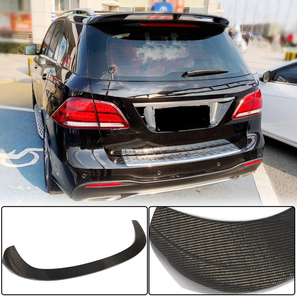 For Mercedes Benz GLE Class W166 Carbon Fiber Rear Roof Spoiler Window Wing Lip | GLE300 GLE350 GLE400 GLE450 CLE500 CLE43 GLE450 GLE63 AMG