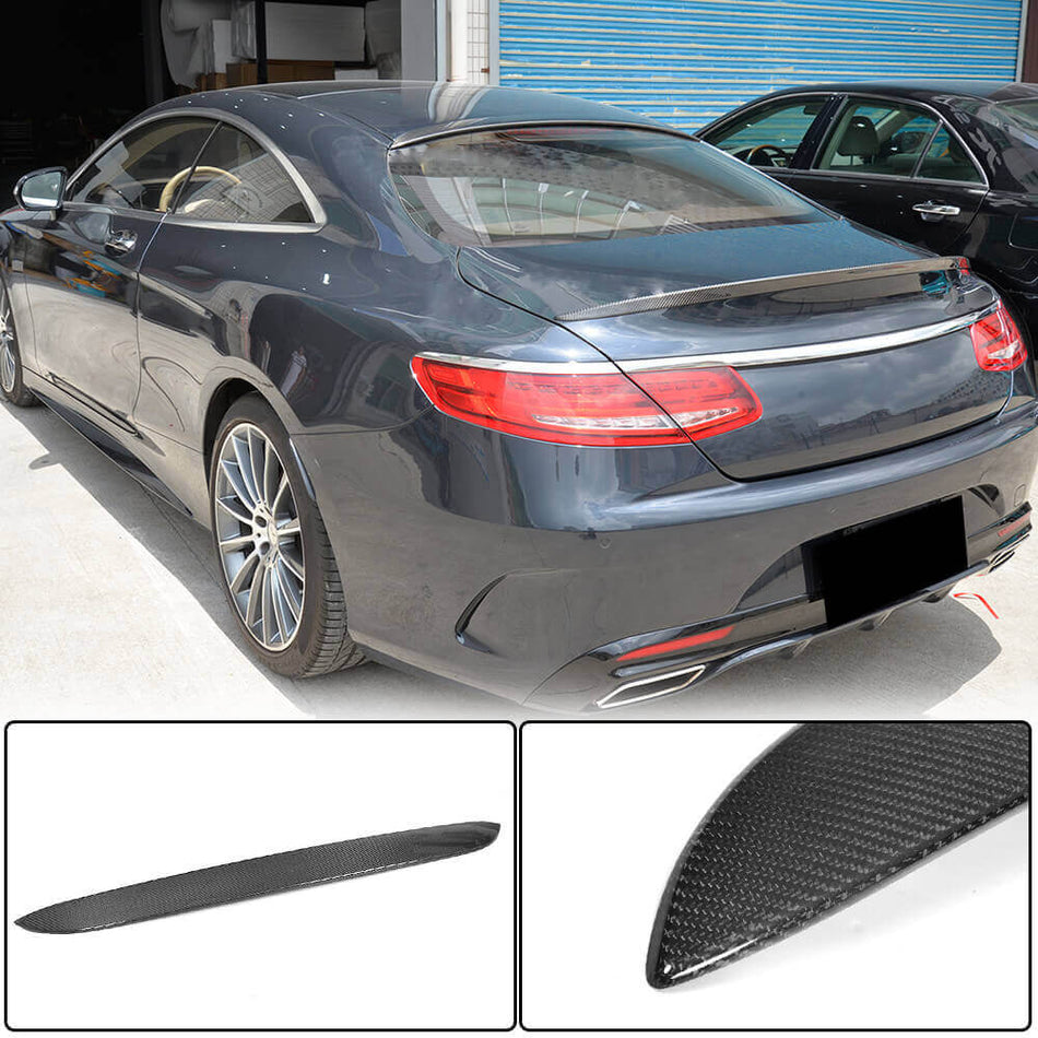 For Mercedes Benz S Class (W217) C217 Coupe Carbon Fiber Rear Roof Spoiler Window Wing Lip | S500 S550 S63 S65 AMG