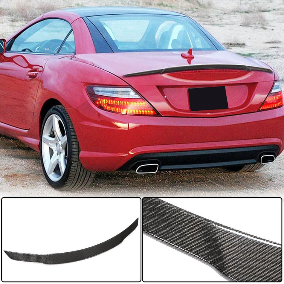 For Mercedes Benz SLK SLC Class R172 Convertible Carbon Fiber Rear Trunk Spoiler Boot Wing Lip
