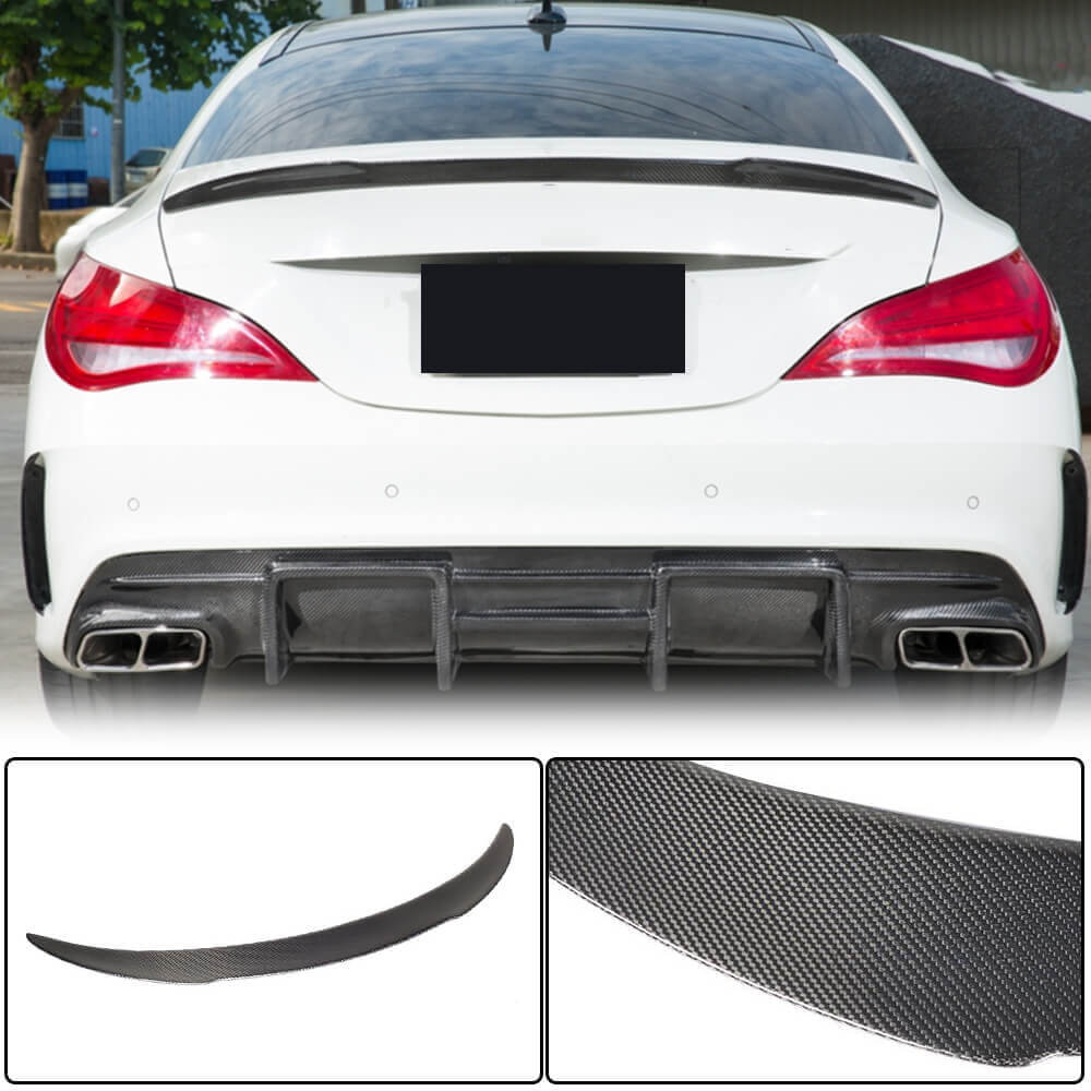 Mercedes Benz W117 C117 Carbon Fiber Trunk Spoiler | Rear, Wing & Lip