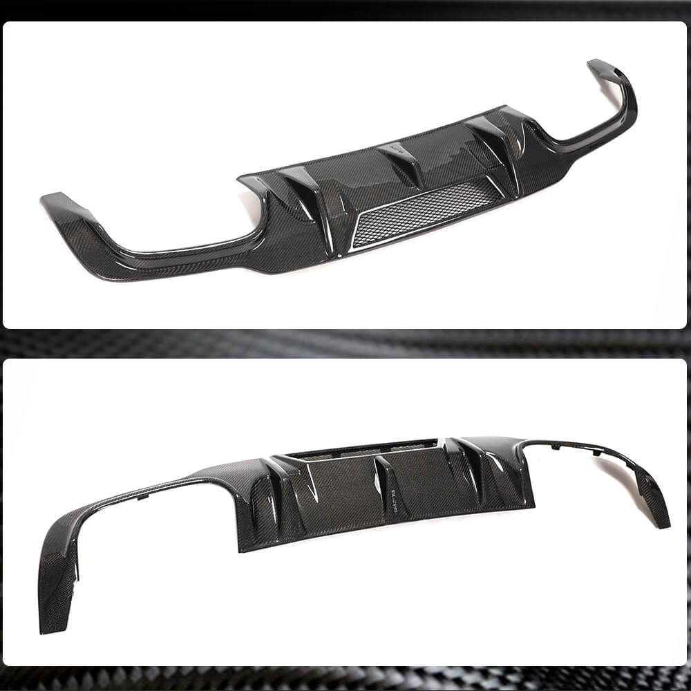 Mercedes Benz W204 C204 C63 AMG Carbon Fiber Rear Bumper Diffuser Lip