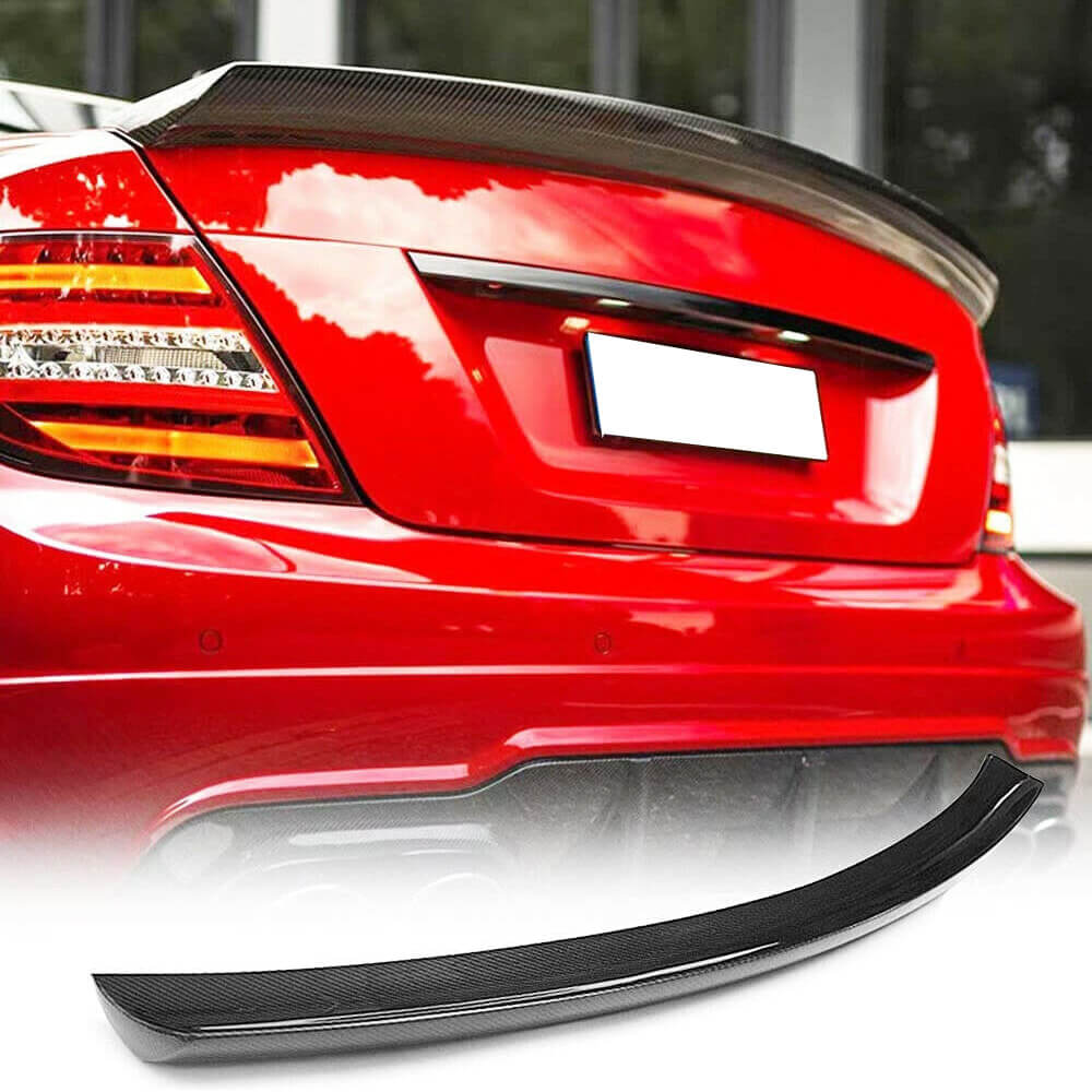 Mercedes Benz W204 C204 C63 Carbon Fiber Trunk Spoiler & Rear Wing Lip