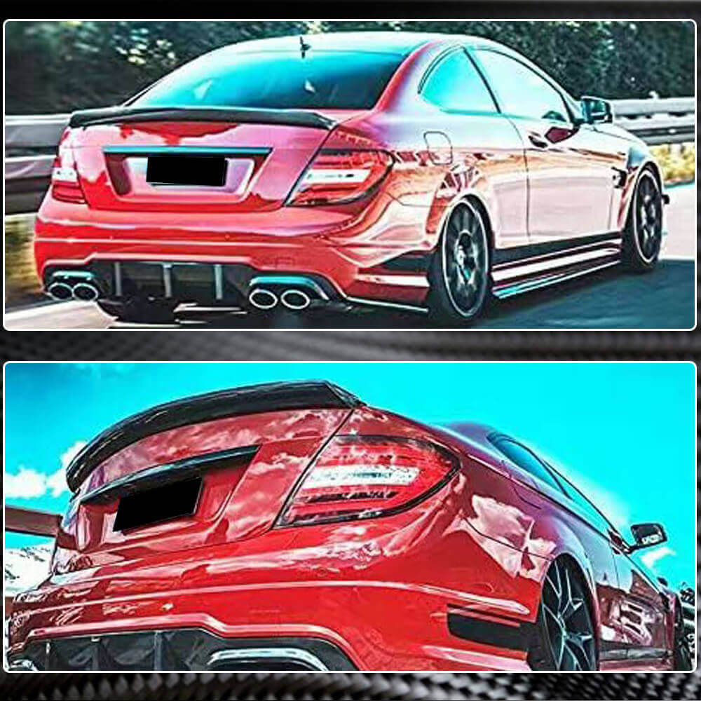 Mercedes Benz W204 C204 C63 Carbon Fiber Trunk Spoiler & Rear Wing Lip