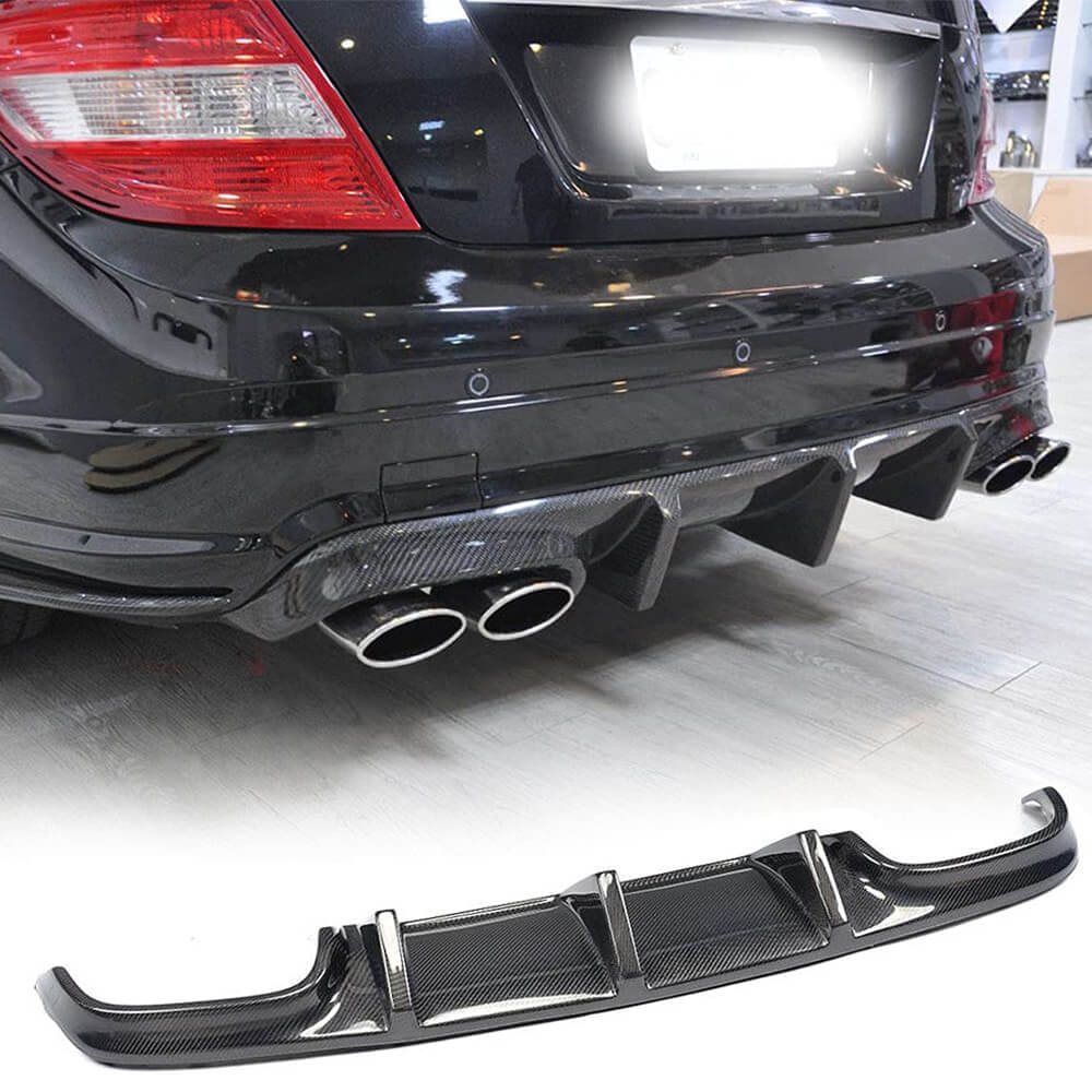 Mercedes Benz W204 C63 Carbon Fiber Rear Diffuser Lip