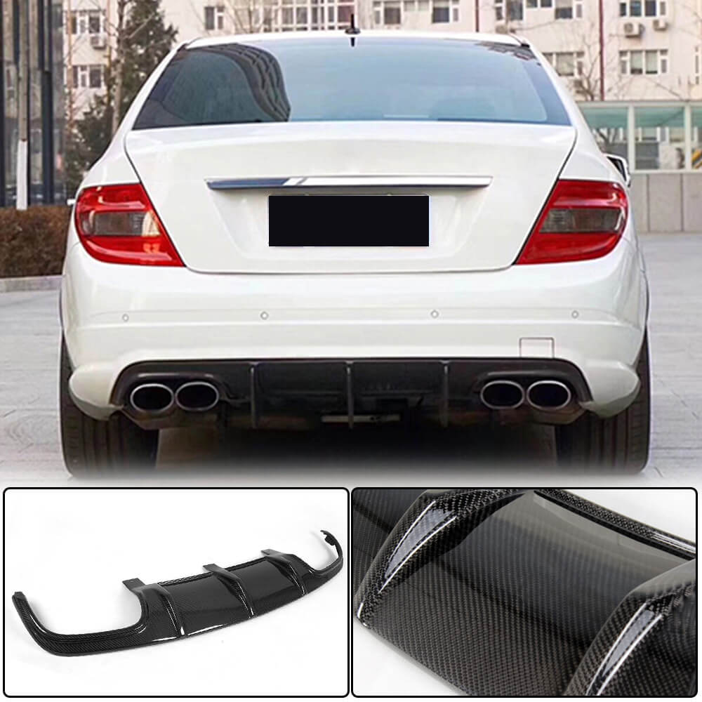 Mercedes Benz W204 C63 Carbon Fiber Rear Diffuser Lip | Exterior Mods