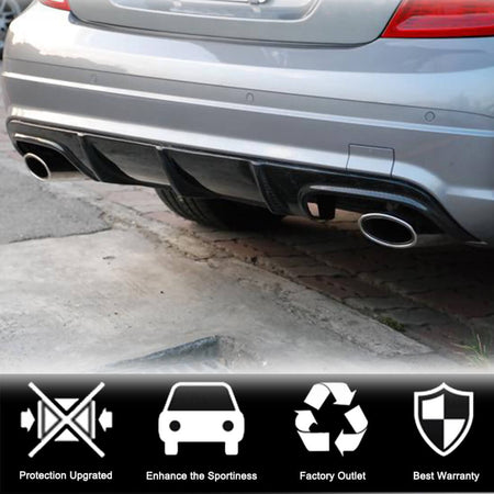 Carbon Fiber Rear Bumper Side Splitter Fit for Mercedes Benz W204 C63 12-14 Carbon Fiber Rear Bumper Side Splitter Fit for Mercedes Benz W204 C63 12-14