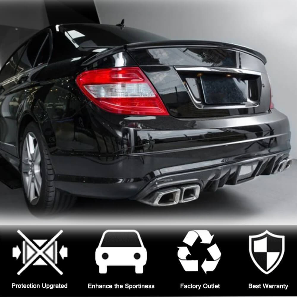 Mercedes Benz W204 C63 AMG Carbon Fiber Rear Diffuser | Exterior Mods