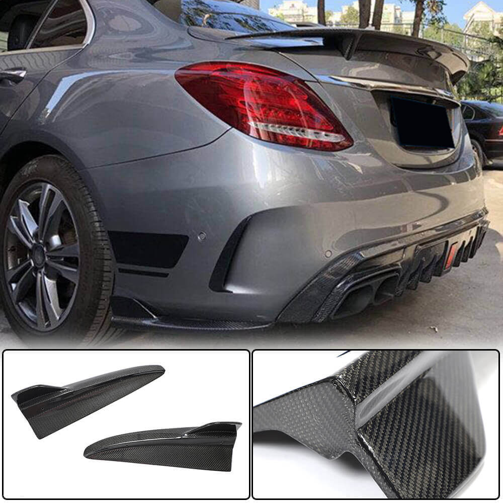 Mercedes Benz W205 C300 C350 C43 C63 Carbon Fiber Rear Bumper Splitter