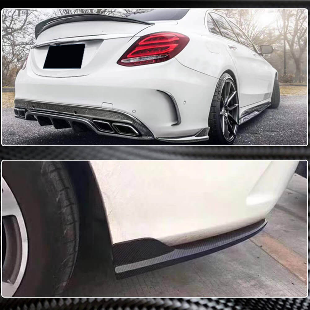 Mercedes A205/C205 C Class & C43 AMG Coupe & Convertible Carbon Fibre Rear Bumper Trims main image 1