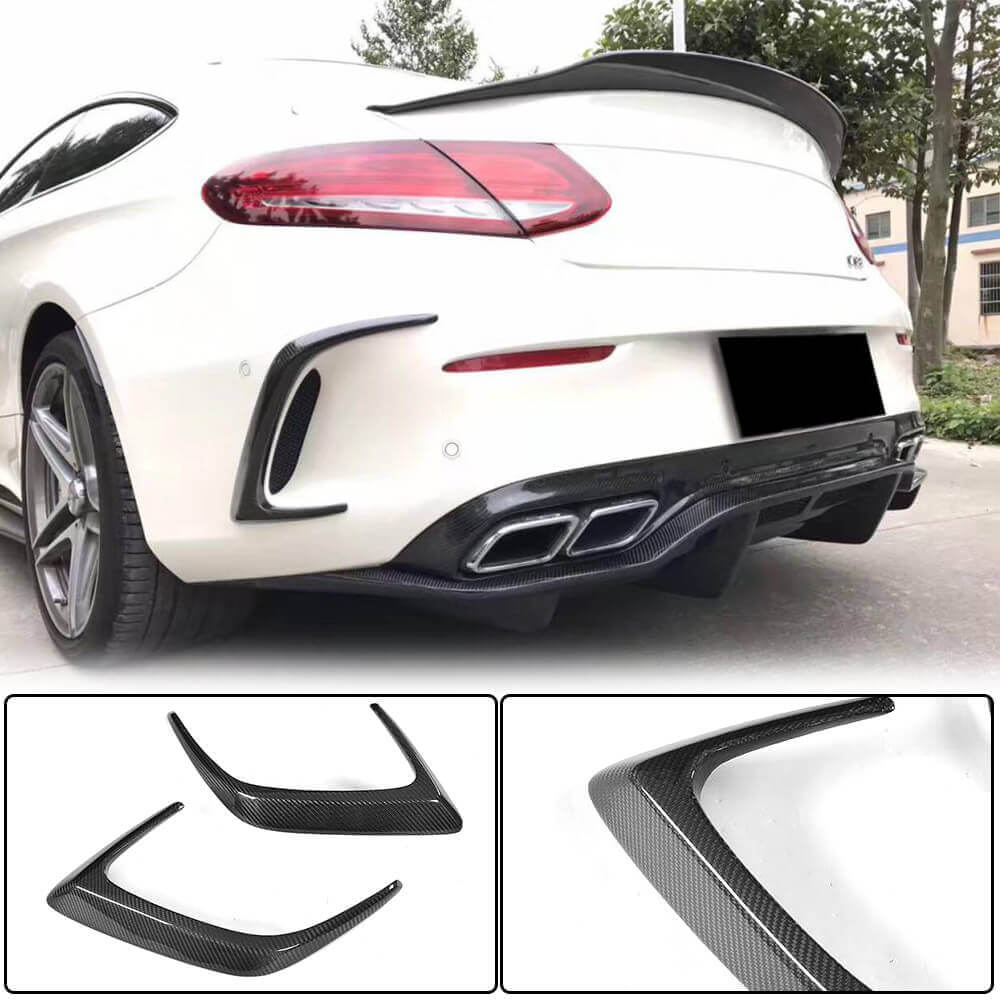 Mercedes A205/C205 C Class & C43 AMG Coupe & Convertible Carbon Fibre Rear Bumper Trims