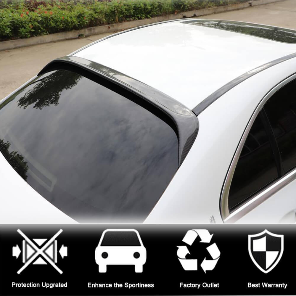 Mercedes Benz W205 Carbon Fiber Rear Roof Spoiler & Window Wing Lip