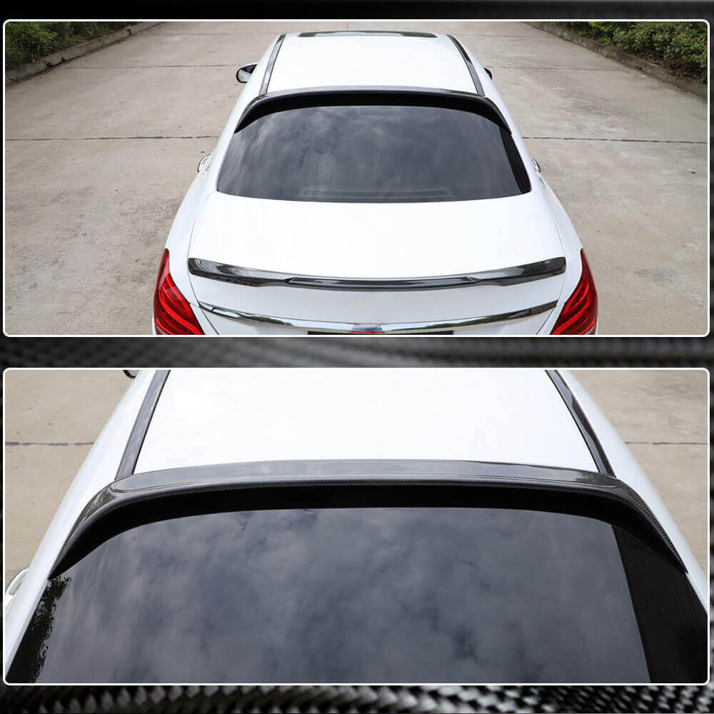 Mercedes Benz W205 Carbon Fiber Rear Roof Spoiler & Window Wing Lip