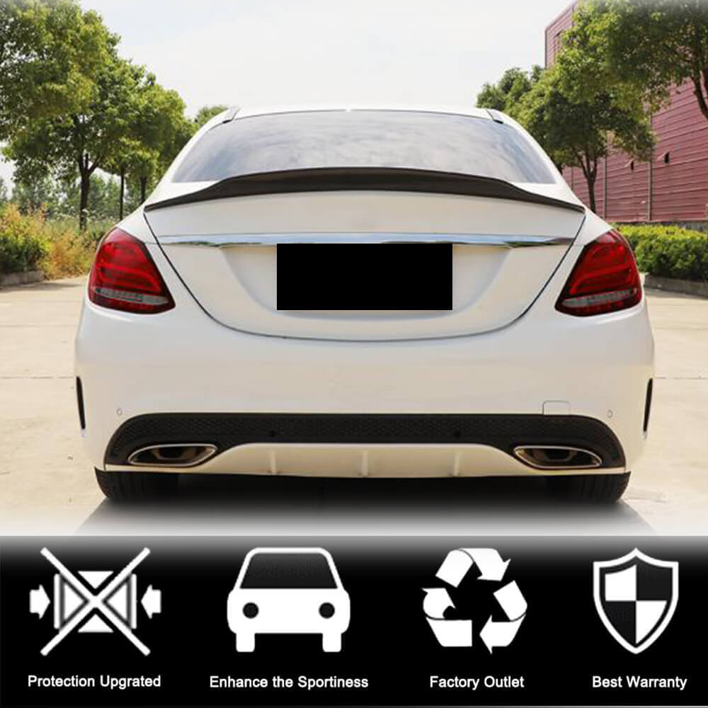 Mercedes Benz W205 C63 AMG PSM Style Carbon Fiber Rear Trunk Spoiler ...