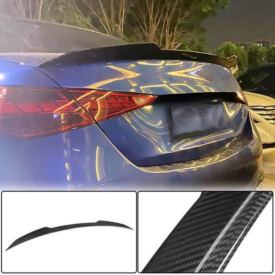 For Mercedes Benz C Class W206 Dry Carbon Fiber Rear Trunk Spoiler Boot Wing Lip | C180 C200 C300 C43 AMG 4Matic