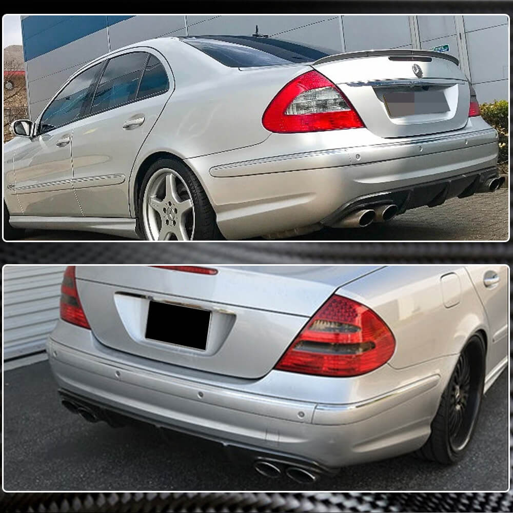 W211 Toe Rear Mercedes Benz W211 E55 AMG Carbon Fiber Rear Diffuser | Exterior Mods ...