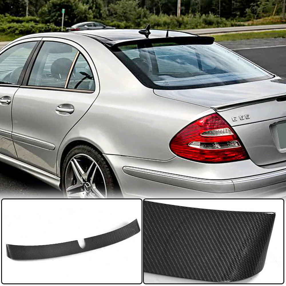Mercedes Benz E Class W211 Pre-facelift 2002-2006 Rear Roof Spoiler Carbon Fiber-Ahacarbon
