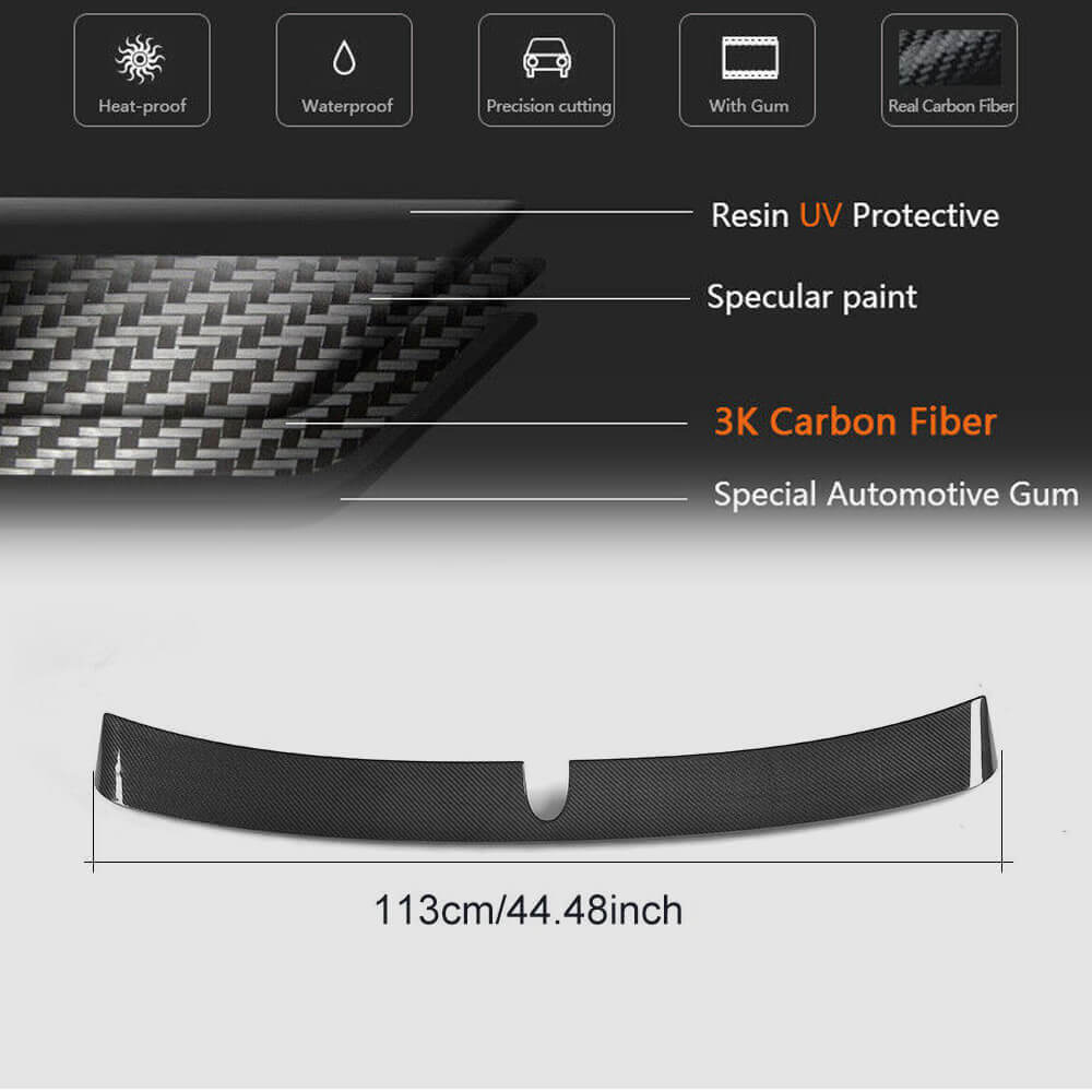 Mercedes Benz W211 E55 E63 Carbon Fiber Rear Roof Spoiler Window Wing