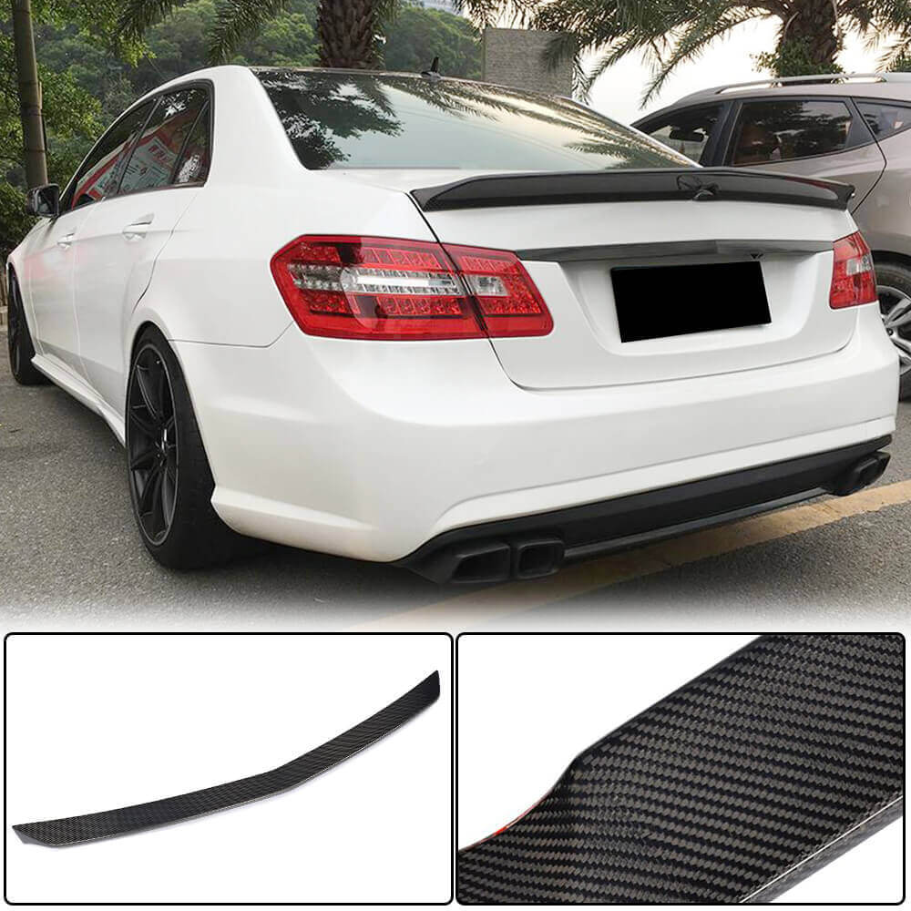 Mercedes Benz W212 E63 Carbon Fiber Rear Trunk Spoiler & Wing & Lip