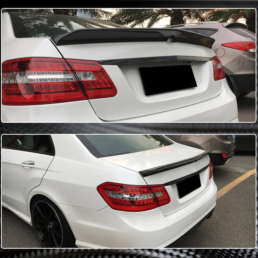 Mercedes Benz W212 E63 Carbon Fiber Rear Trunk Spoiler & Wing & Lip ...
