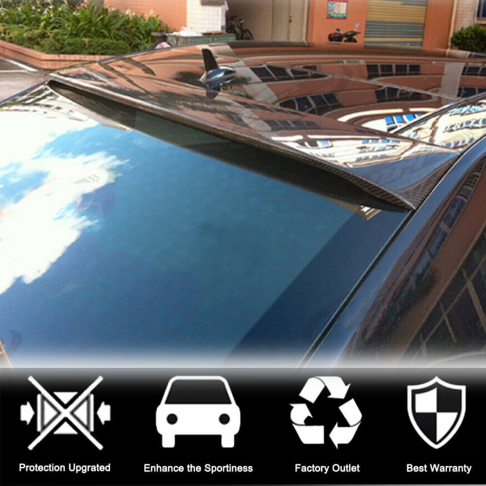 Mercedes Benz W212 E300 E63 Carbon Fiber Rear Roof Spoiler Window Wing