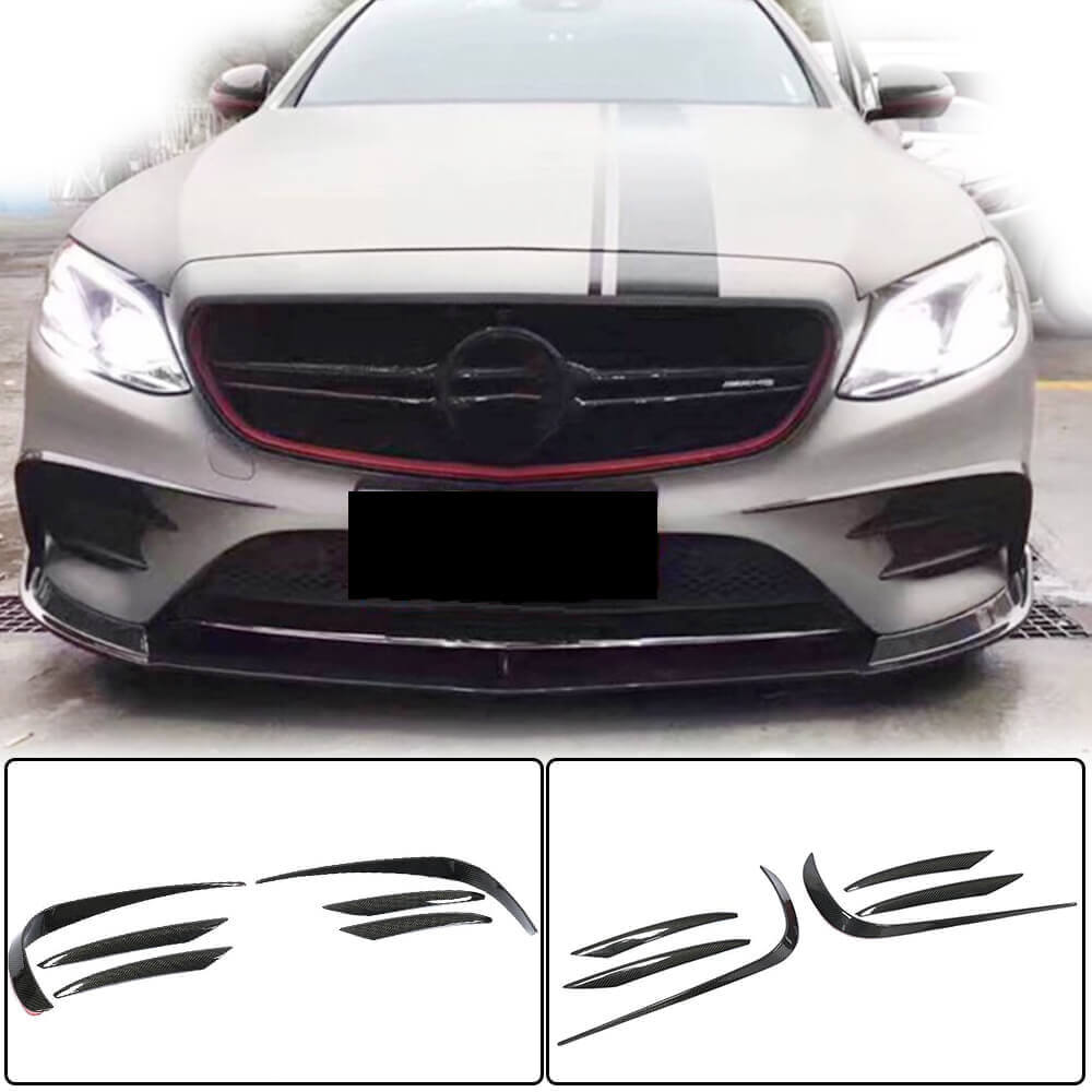 Mercedes Benz W213 Carbon Fiber Front Bumper Vent Fins | Custom Benz