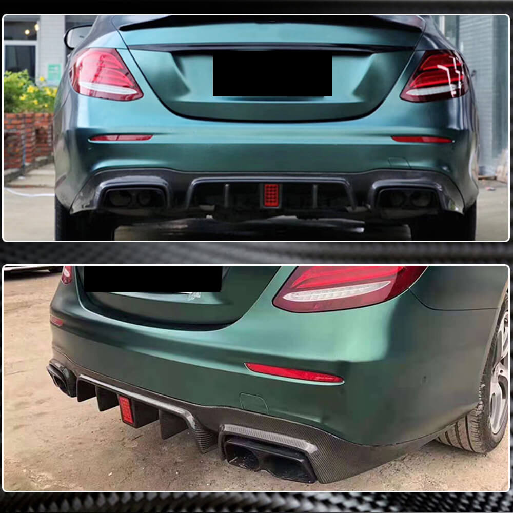 Mercedes Benz W213 E43 E53 E63 Carbon Fiber Rear Bumper Diffuser Lip