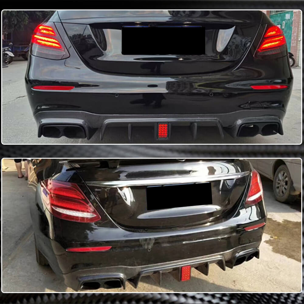 Mercedes Benz W213 E43 E53 E63 Carbon Fiber Rear Bumper Diffuser Lip