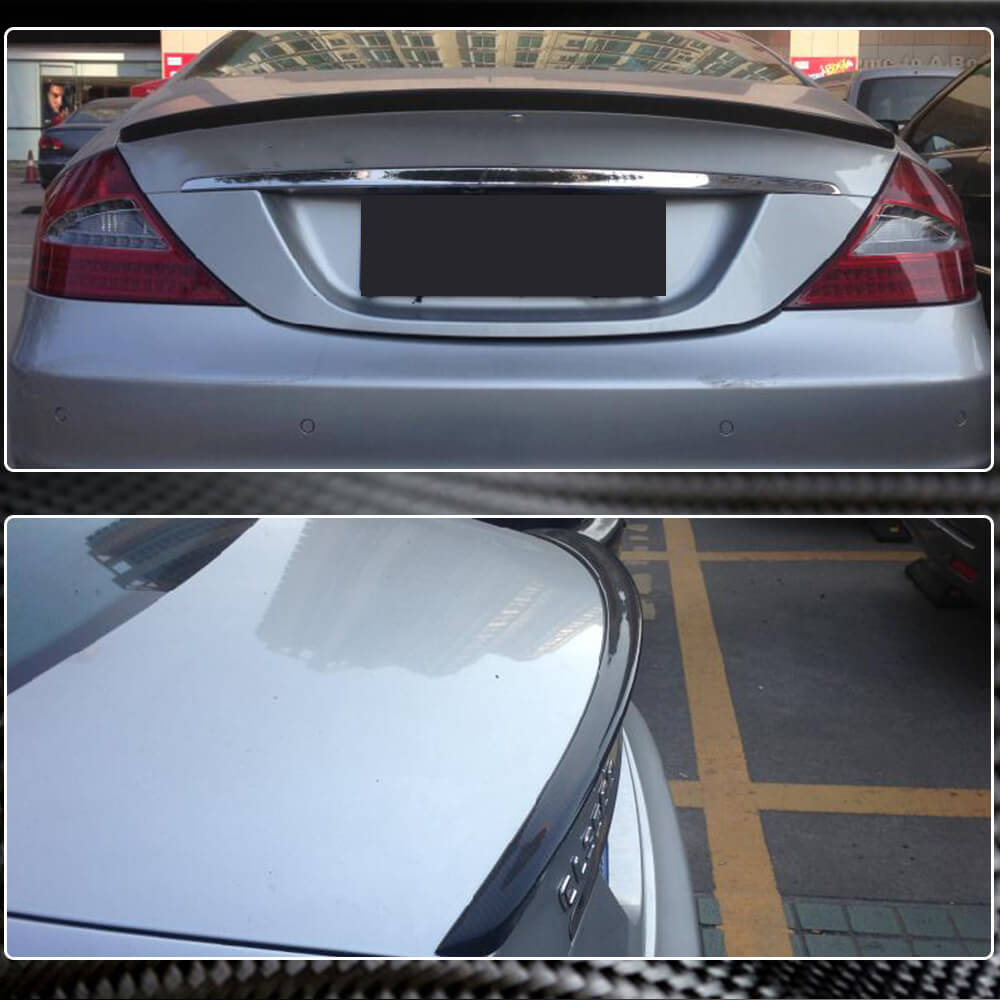 For Mercedes Benz W219 Sedan 06-10 Carbon Fiber Rear Trunk Spoiler Boot Wing Lip-Ahacarbon