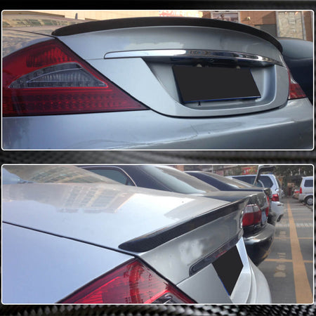 For Mercedes Benz W219 Sedan 06-10 Carbon Fiber Rear Trunk Spoiler Boot Wing Lip-Ahacarbon