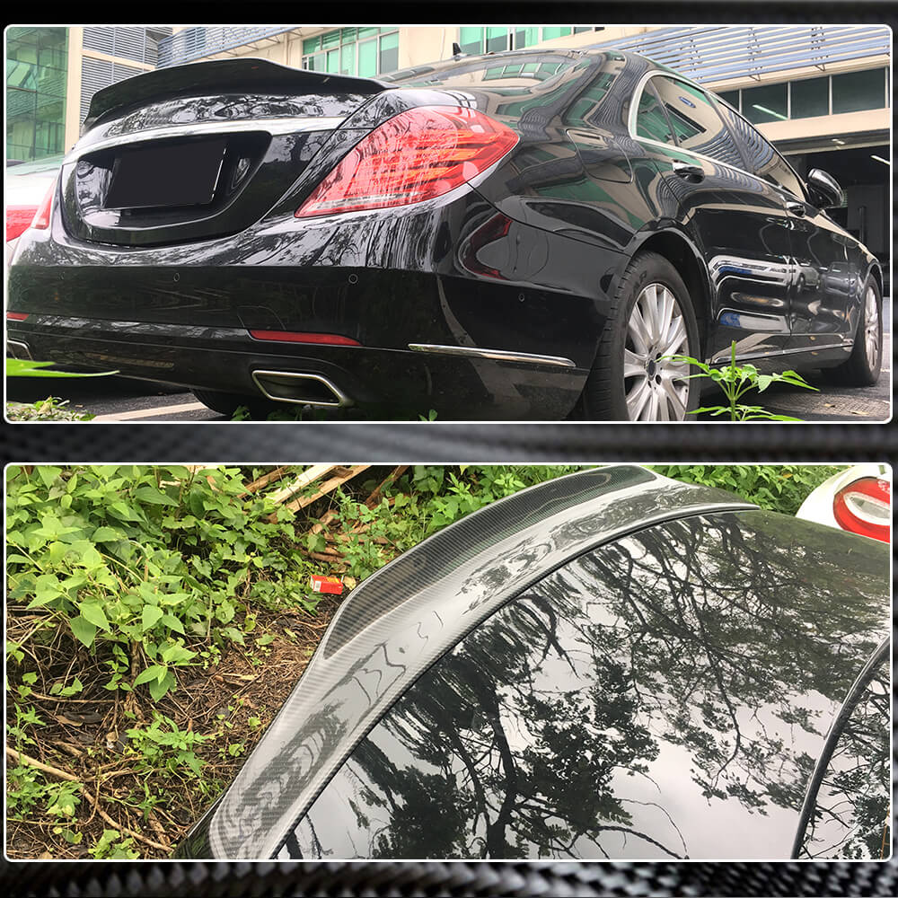 Fits 14-20 Benz W222 S Class Sedan OE Style Rear Trunk Spoiler Wing Unpainted Fits 14-20 Benz W222 S Class Sedan OE Style Rear Trunk Spoiler Wing Unpainted