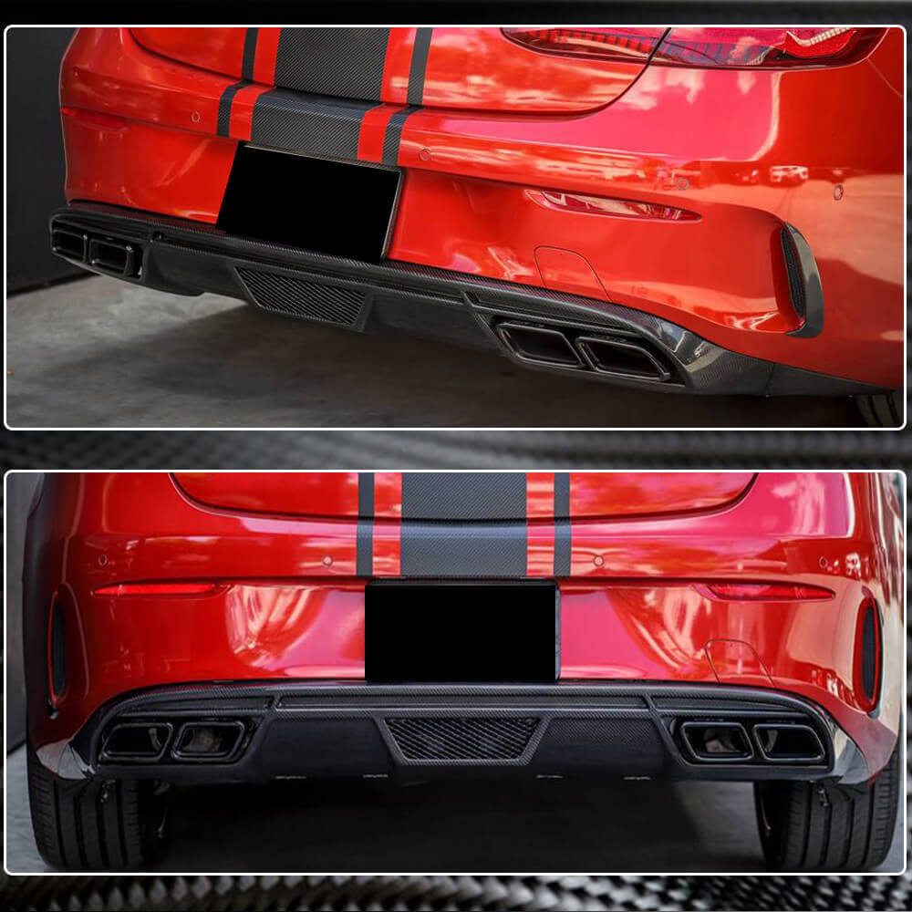 Mercedes Benz W238 C238 E300 E500 Carbon Fiber Rear Bumper Diffuser