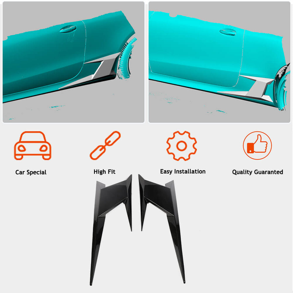 For Mercedes Benz (W238) C238 A238 Sport Carbon Fiber Front Side Air Vents Aero Flicks Body Kits