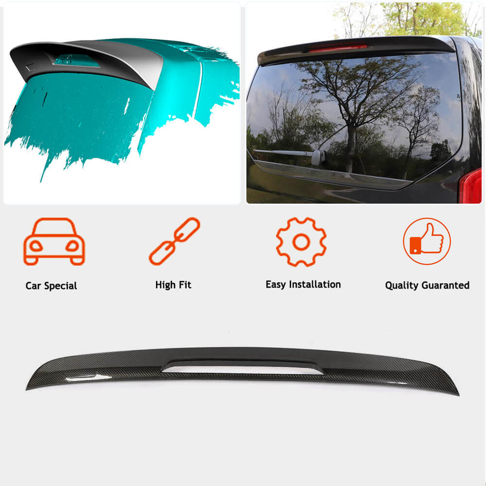 For Mercedes Benz V Class W447 2018-2020 Dry Carbon Fiber Rear Roof Spoiler Window Wing Lip